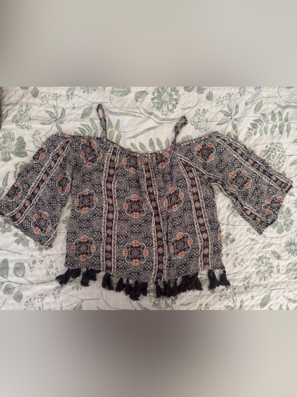American Eagle Off Shoulder Boho Top